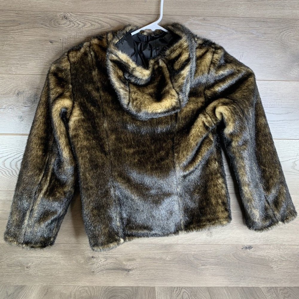 Braetan Womans Faux Fur Rain Jacket Hooded Reversable Size M "Mink Look" - Picture 6 of 12